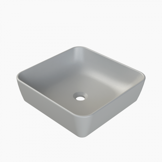 Επικαθήμενος Νιπτήρας Πορσελάνης 46x46cm Cerastyle One IV 07600A-97 Γκρι Ματ Επικαθήμενος Νιπτήρας Πορσελάνης 46x46cm Cerastyle One IV 07600A-97 Γκρι Ματ